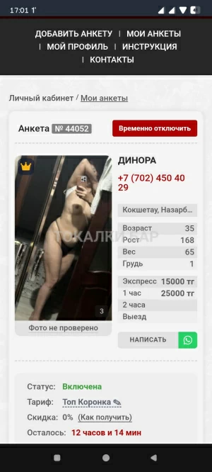 Проститутка  Динора